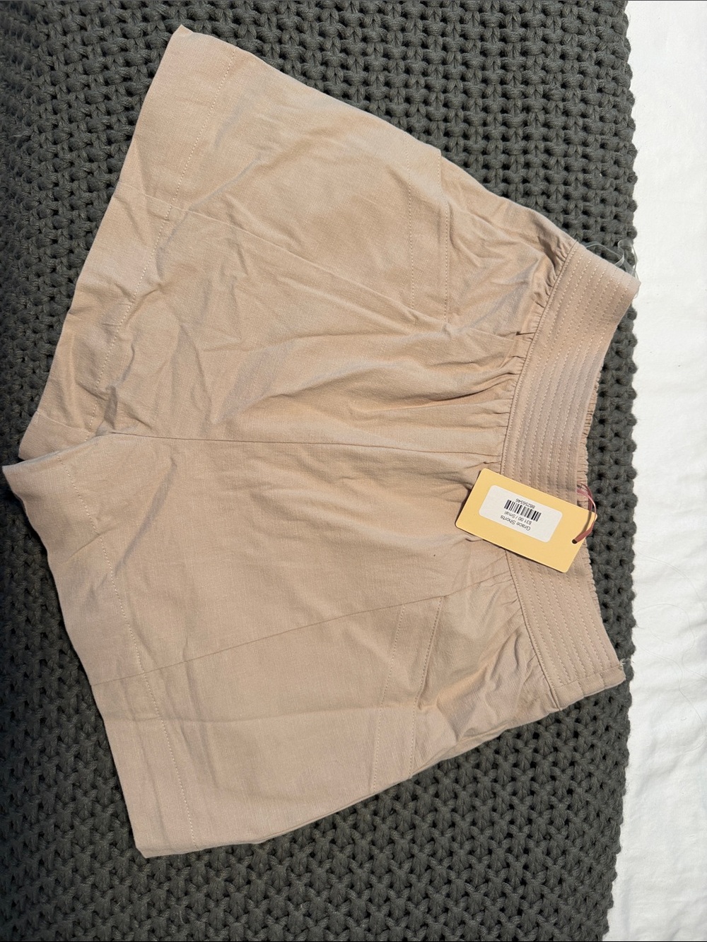 entro Beige High-Waist Lightweight Shorts